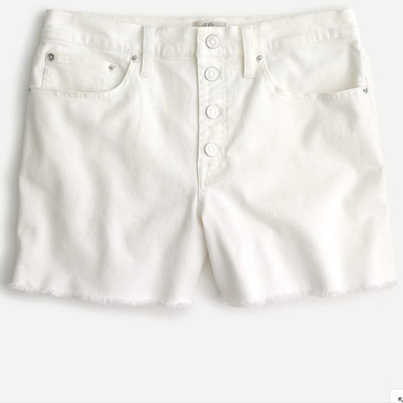 High-rise denim short in white NWOT - Picture 3 of 3